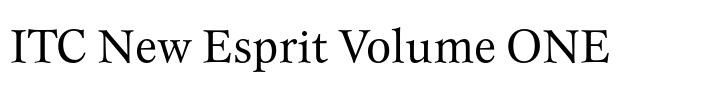 ITC New Esprit Volume ONE